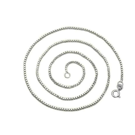 Silver Sterling Silver Box Chain Necklace