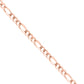 18K Rose Gold Plated Figaro Chain Necklace