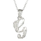 Letter G Sterling Silver Diamond Cut Initial Necklace