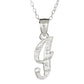 Letter I Sterling Silver Diamond Cut Initial Necklace