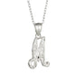 Letter M Sterling Silver Diamond Cut Initial Necklace