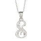 Letter S Sterling Silver Diamond Cut Initial Necklace