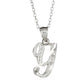 Letter Y Sterling Silver Diamond Cut Initial Necklace