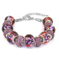 Purple Genuine Murano Bead And Crystal Charm Bracelets