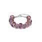 Purple Murano Bead Bracelet With Austrian Crystals