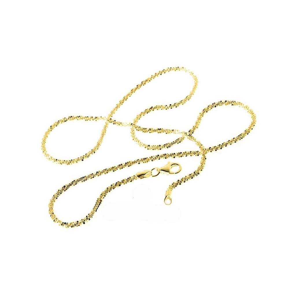 Italian 18kt Gold Over 925 Sterling Silver Rock Chain Necklace