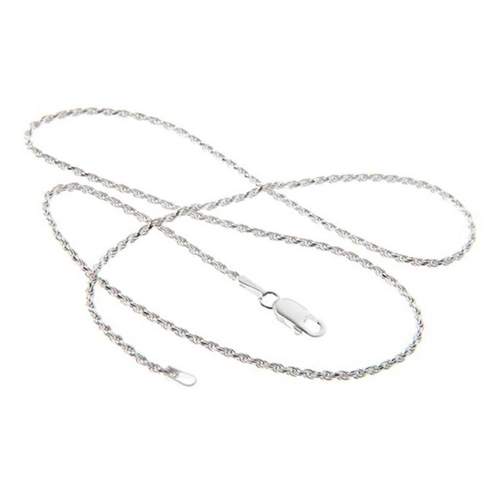 Silver Sterling Silver Rope Chain Necklace