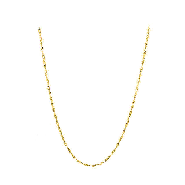18K Gold Plated Singapore Chain Necklace