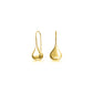 Gold Italian Sterling Silver Puffed Teardrop Earrings