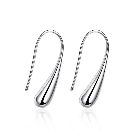 Silver Sterling Silver Waterdrop  Earrings