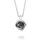 Sterling Silver Artisan Rose Flower Necklace