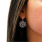 Crystal Snowflake Drop Earrings Made With Swarovski Elements On Ear