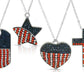 American Flag Crystal Necklaces