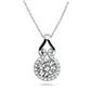 Fancy Crystal Halo Necklace Made With Swarovski Elements