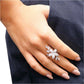 Crystal Floral Ring On Finger
