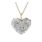Gold Plated Sterling Silver Crystal Studded Heart Necklace