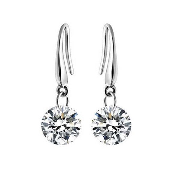 Sterling Silver Crystal Drop Earrings