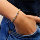 Genuine Citrine Gemstone And Diamond Accent Infinity Bracelet On Wrist