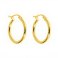 Gold Sterling Silver Classic French Lock Hoop Earrings