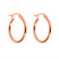 Rose Gold Sterling Silver Classic French Lock Hoop Earrings
