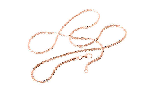 Rose Gold Sterling Silver Rock Chain Necklace