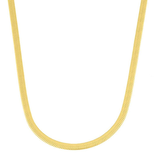 Italian 18kt Gold Over 925 Sterling Silver Herringbone Chain Necklace