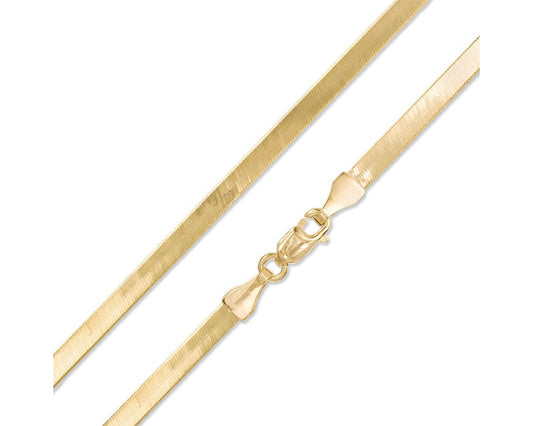 18K Gold Plated Herringbone Chain Necklace