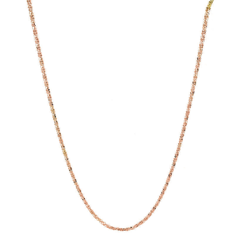 Rose Gold Sterling Silver Rock Chain Necklace