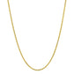 Gold Sterling Silver Rope Chain Necklace