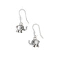Italian Sterling Silver Elephant Drop Earrings