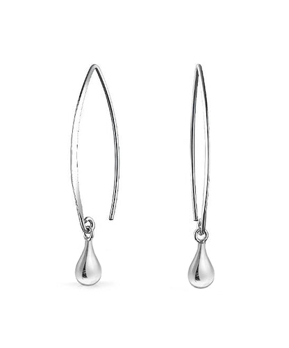 Silver Italian Sterling Silver Threader Drop Earrings