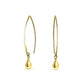 Gold Italian Sterling Silver Threader Drop Earrings